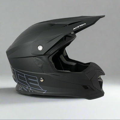 Acerbis Profile 4 Off-Road Riding Helmet: Adjustable Sunpeak | DualFlow Ventilation | Hypoallergenic Lining | ECE/ISI/DOT Certified - MATT BLACK