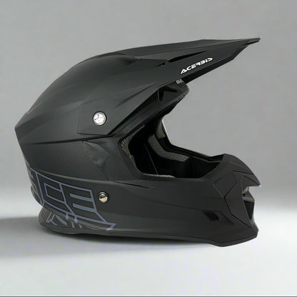 Acerbis Profile 4 Off-Road Riding Helmet: Adjustable Sunpeak | DualFlow Ventilation | Hypoallergenic Lining | ECE/ISI/DOT Certified - MATT BLACK