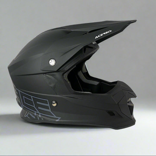 Acerbis Profile 4 Off-Road Riding Helmet: Adjustable Sunpeak | DualFlow Ventilation | Hypoallergenic Lining | ECE/ISI/DOT Certified - MATT BLACK