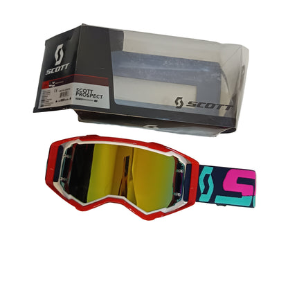 Scott. Prospect 2.0 ( MX )Motocross Goggles | Off road | Outdoor Sports  Red White Black tinted - premium