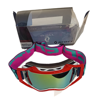 Scott. Prospect 2.0 ( MX )Motocross Goggles | Off road | Outdoor Sports  Red White Black tinted - premium