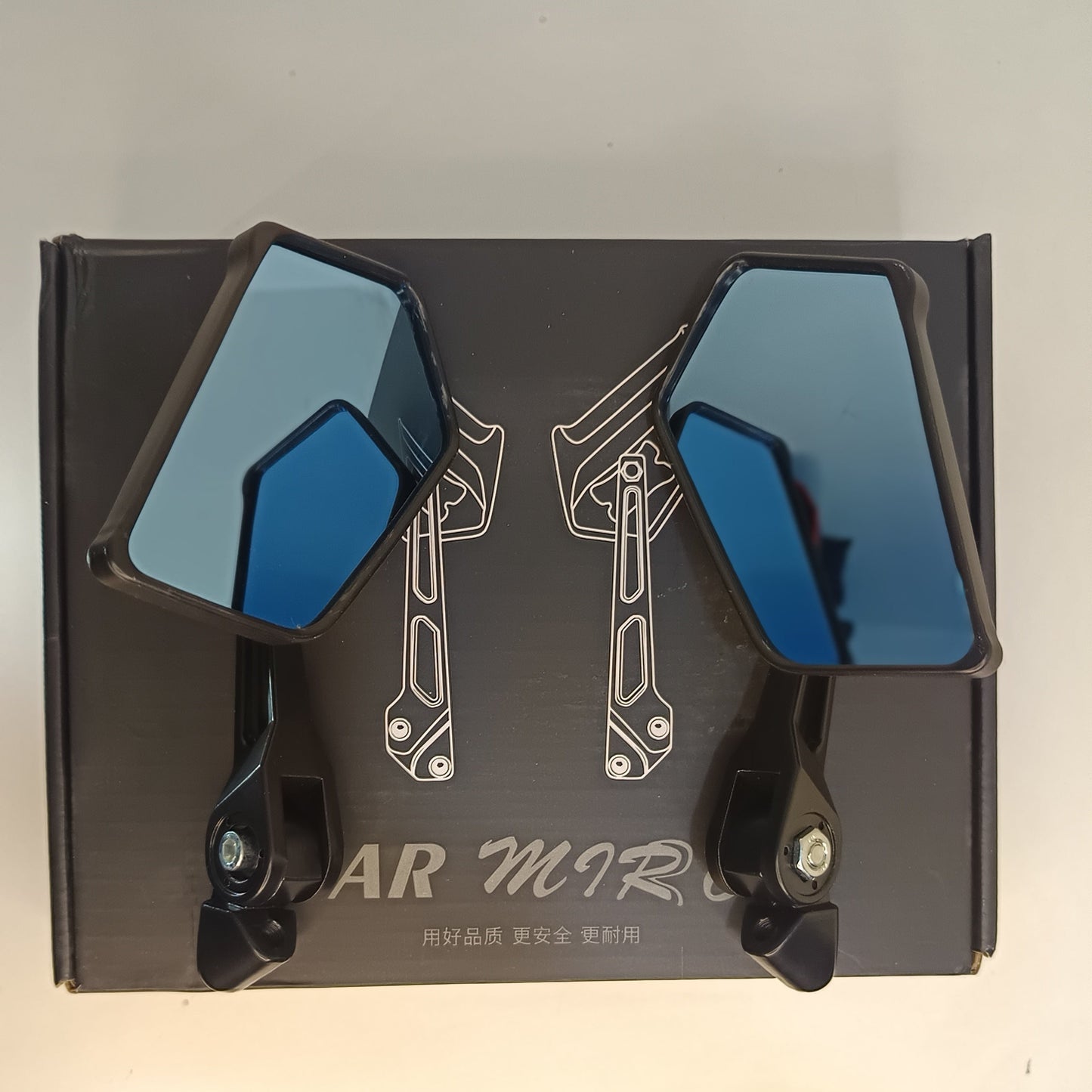 Napoleon V3 Rear View Mirrors | Universal for all motorcycle | 180 degree rotatable | Anti Glair | PREMIUM