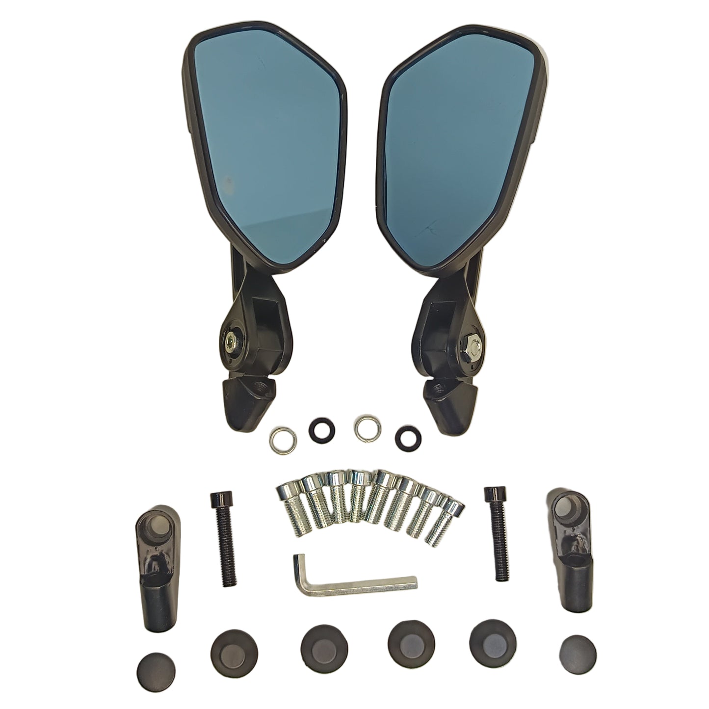 Napoleon V2 Rear View Mirrors | Universal for all motorcycle | 180 degree rotatable | Anti Glair | PREMIUM