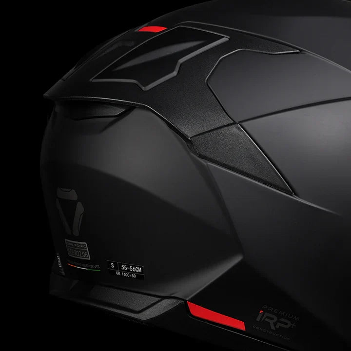 KORDA SONIC GP SOLID GLOSS BLACK W/V FULL FACE HELMET - ECE AND ISI CERTIFIED