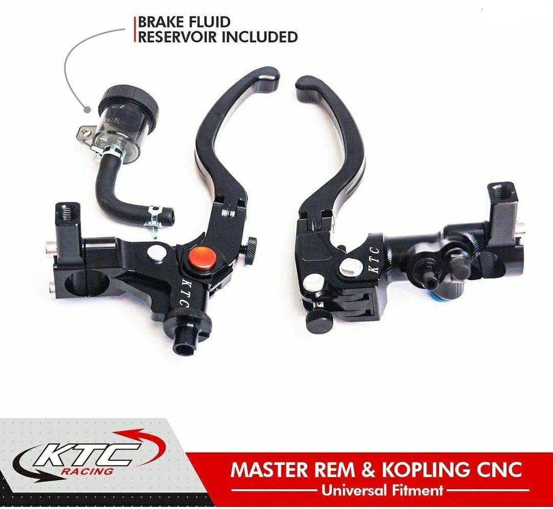 KTC RACING | Universal Adjustable Hydraulic Brake Clutch Lever with Master Cylinder - Made in Indonesia