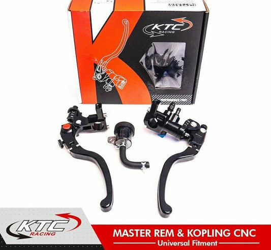 KTC RACING | Universal Adjustable Hydraulic Brake Clutch Lever with Master Cylinder - Made in Indonesia