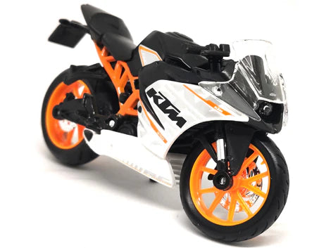 Modèle Réduit Maisto KTM RC 390 - Échelle 1/18 - Orange - Métal Moulé Sous Pression - Détails Réalistes - 22 Cm