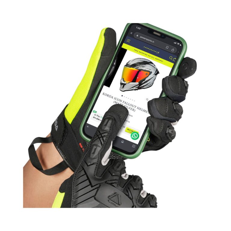 KORDA DROID FL YELLOW RIDING GLOVES