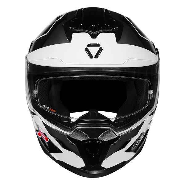 KORDA SONIC GP FLASH GLOSS WHITE BLACK FULL FACE HELMET- ECE AND ISI CERTIFIED