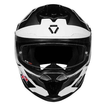 KORDA SONIC GP FLASH GLOSS WHITE BLACK FULL FACE HELMET- ECE AND ISI CERTIFIED