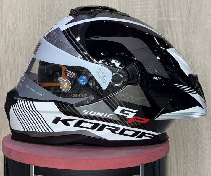 KORDA (GLOSS GREY) SONIC GP FURIOSA FULL FACE HELMET- ECE AND ISI CERTIFIED