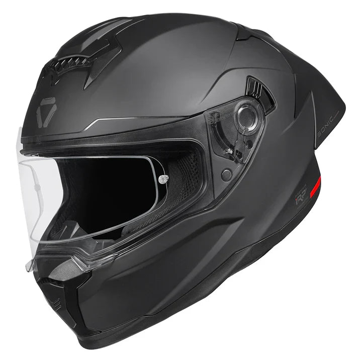 KORDA SONIC GP SOLID MATT BLACK FULL FACE HELMET - ECE AND ISI CERTIFIED