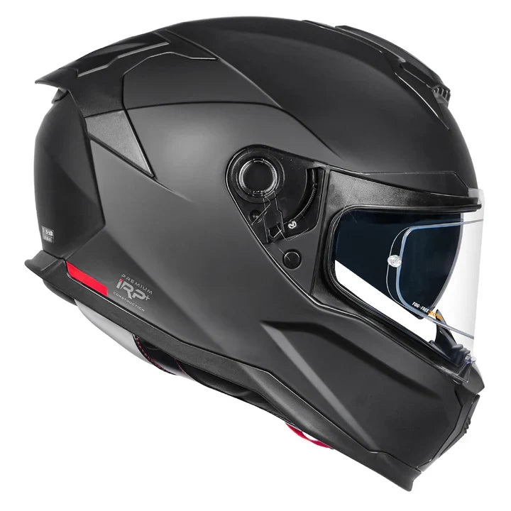 KORDA SONIC GP SOLID MATT BLACK FULL FACE HELMET - ECE AND ISI CERTIFIED
