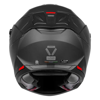 KORDA SONIC GP SOLID MATT BLACK FULL FACE HELMET - ECE AND ISI CERTIFIED