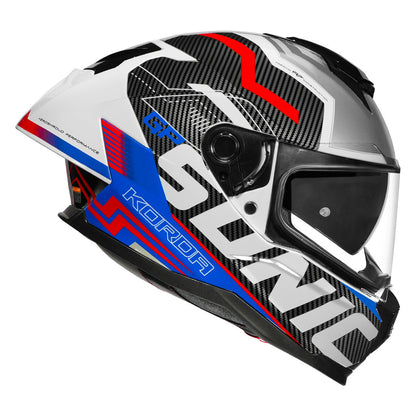 Korda Sonic GP Spi-D Helmet (Blue) FULL FACE HELMET- ECE AND ISI CERTIFIED