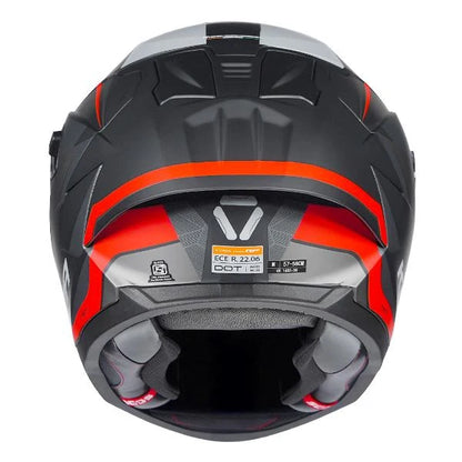 KORDA SONIC GP TROY MATT RED FULL FACE HELMET- ECE AND ISI CERTIFIED
