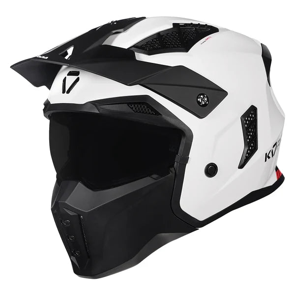 KORDA STORMTROOPER SOLID GLOSS BLACK WHITE W/V FULL FACE HELMET