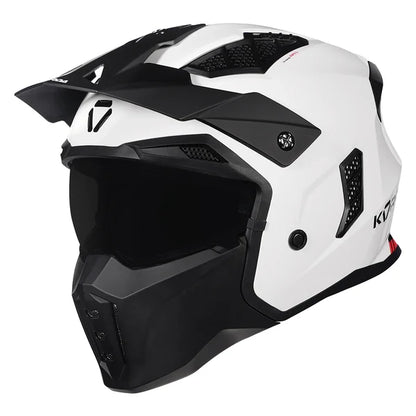 KORDA STORMTROOPER SOLID GLOSS BLACK WHITE W/V FULL FACE HELMET