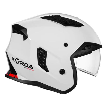 KORDA STORMTROOPER SOLID GLOSS BLACK WHITE W/V FULL FACE HELMET
