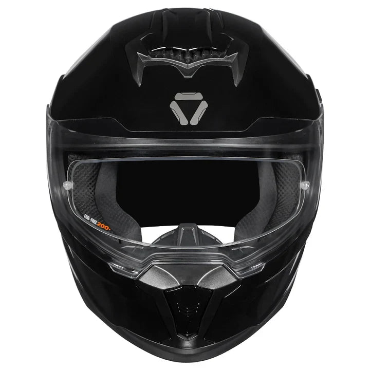 KORDA SONIC GP SOLID GLOSS BLACK W/V FULL FACE HELMET - ECE AND ISI CERTIFIED