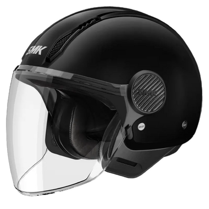 SMK Laminar Gloss Black Half Face Helmet, ISI DOT & Ece 22.06 Certified - GL200