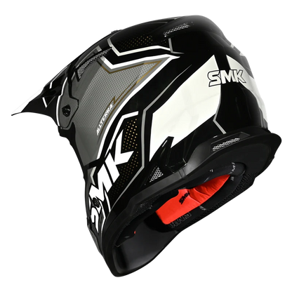 SMK ALLTERRA MAVERIX Motocross Helmet GL261 ( Black Grey ) | ( Glossy )