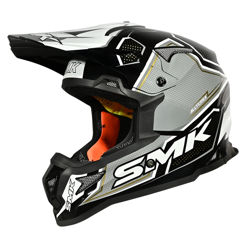 SMK ALLTERRA MAVERIX Motocross Helmet GL261 ( Black Grey ) | ( Glossy )