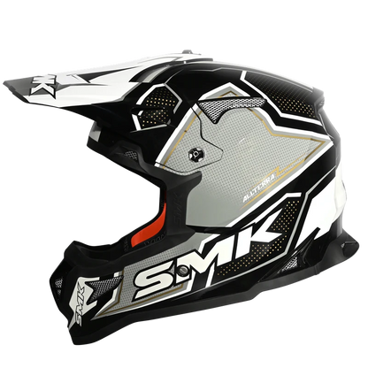 SMK ALLTERRA MAVERIX Motocross Helmet GL261 ( Black Grey ) | ( Glossy )