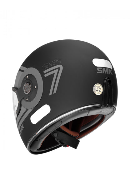 SMK Retro Seven Black MA260  SMK Helmet