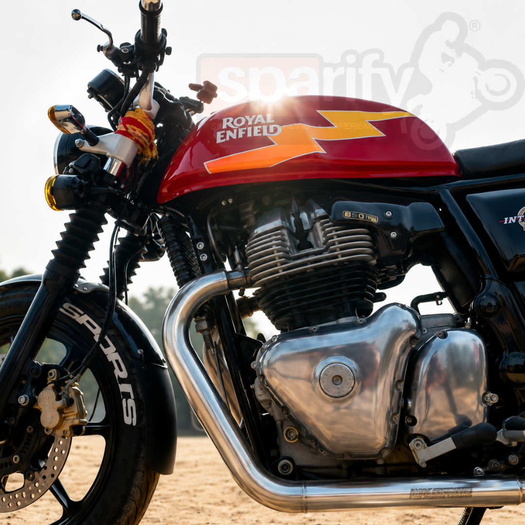 MK Racing Titanium Performance Header Pipes for Royal Enfield Interceptor 650 & Continental GT 650