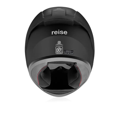 Reise Helden Full Face Riding Helmet | ISI/DOT/ECE Certified | European Design | Bluetooth Ready | Polycarbonate Shell -  Matte Black