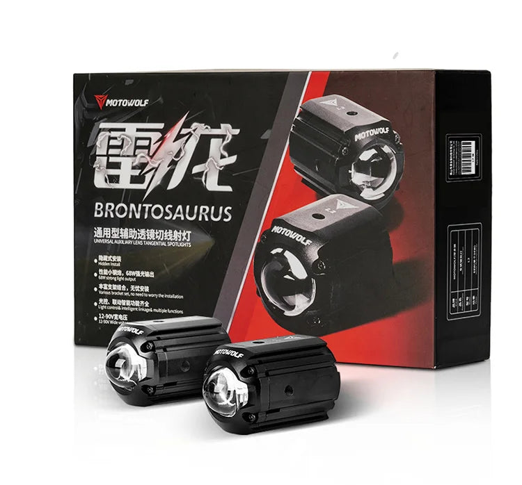 Motowolf L2 Brontosaurus Waterproof Fog Light ( pair ) | 1 Year Warranty - universal for all motorcycle