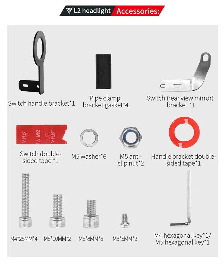 Motowolf L2 Brontosaurus Waterproof Fog Light ( pair ) | 1 Year Warranty - universal for all motorcycle