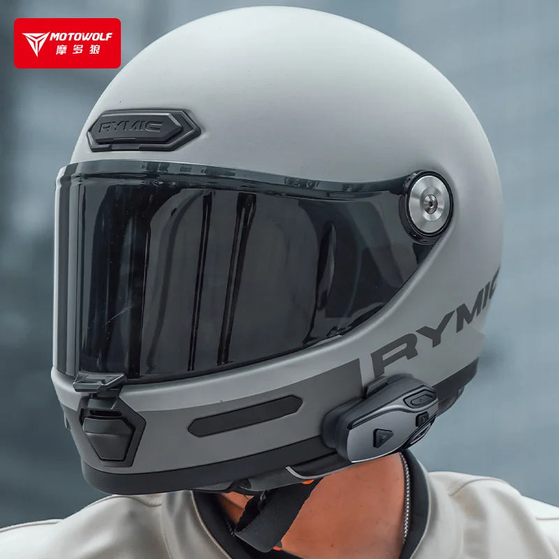 MOTOWOLF BH1 Motorcycle Helmet Headset Bluetooth Headset for Full Face Helmet (Hard Microphone) – Advanced Motorcycle Communication | 6 MONTHS WARRANTY