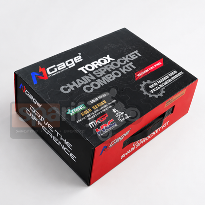 NGage TORQX Gold Series Star-Ring Chain Sprocket Combo Kit for Royal Enfield Himalayan 411 / 410- COMBO
