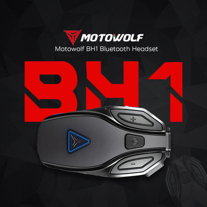MOTOWOLF BH1 Motorcycle Helmet Headset Bluetooth Headset for Full Face Helmet (Hard Microphone) – Advanced Motorcycle Communication | 6 MONTHS WARRANTY