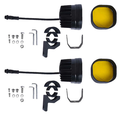 DK 40 SPOTLIGHTS  | White/Yellow | with wiring harness and wireless button switch | 50W | 18 months warranty | Universal for cars and motorcycles | LGP