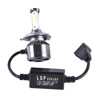 LGP AC/DC 12V to 80V H4 LED  Headlight Bulb with Cooling Fan Head Light Kit (50W White)- UNIVERSAL Only for Bike ( 1 YEAR WARRANTY )