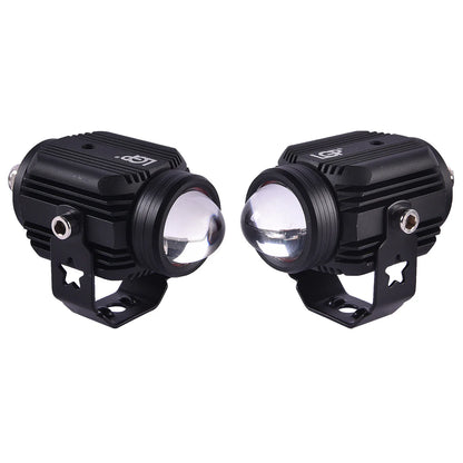 LGP DK16 auxiliary lights with wireless spotlight switch harness and clamps 45W ( 12V-30V) compatible for all motorcycles and cars