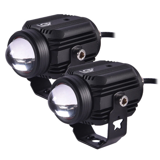 LGP DK16 auxiliary lights with wireless spotlight switch harness and clamps 45W ( 12V-30V) compatible for all motorcycles and cars