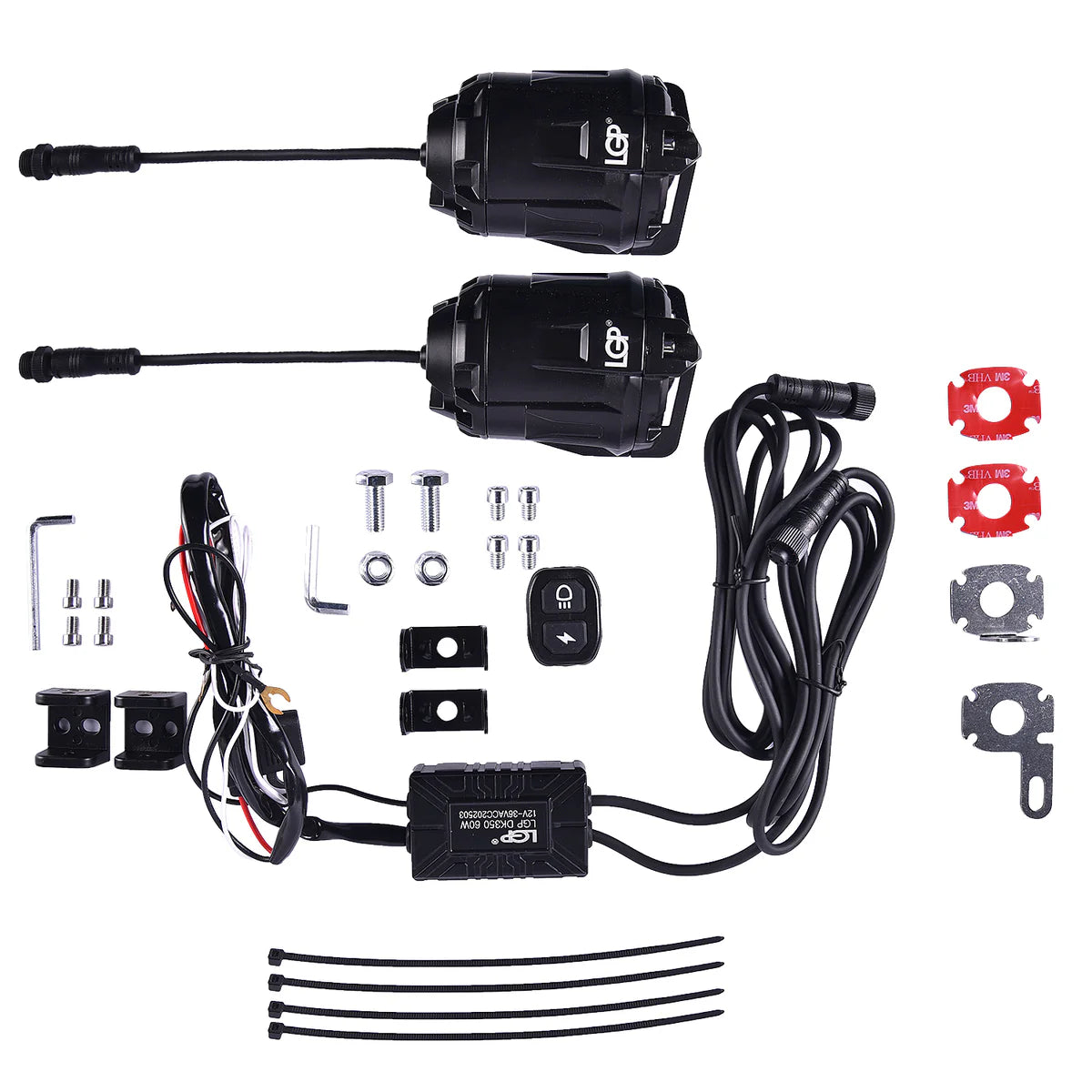 DK 350 Mercedes |  Ultra Wide Driving Fog Lights | White/Yellow | with wiring harness and wireless button switch | 60W | 18 months warranty | LGP