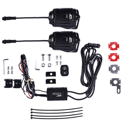 DK 350 Mercedes |  Ultra Wide Driving Fog Lights | White/Yellow | with wiring harness and wireless button switch | 60W | 18 months warranty | LGP