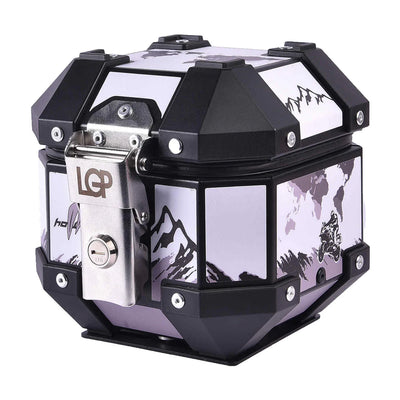 LGP 5 litres aluminium top box with adventure graphics premium