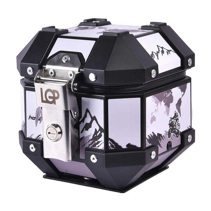 LGP 5 litres aluminium top box with adventure graphics premium
