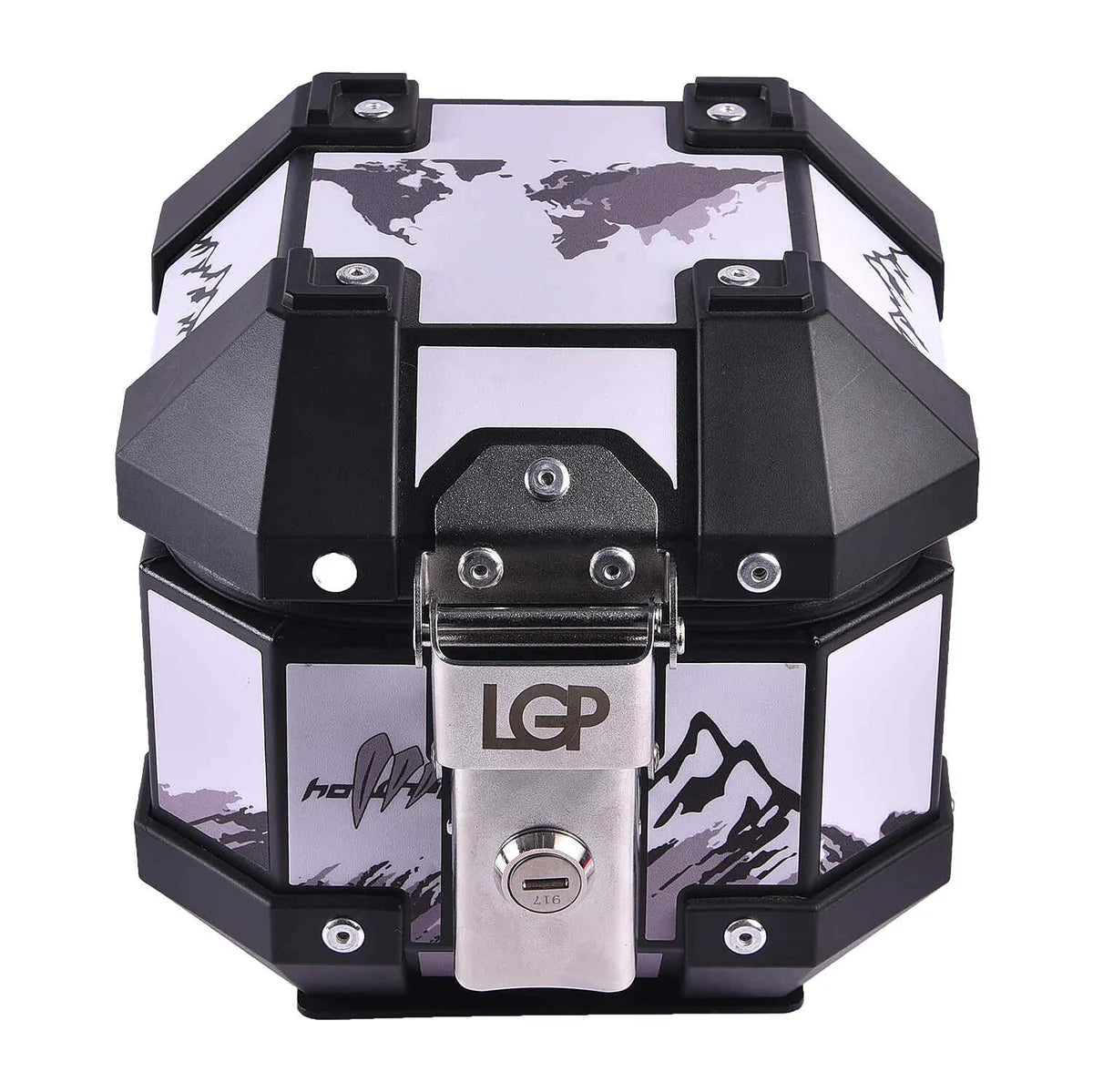LGP 5 litres aluminium top box with adventure graphics premium