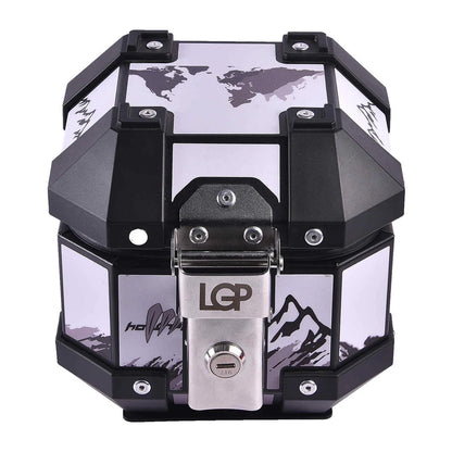 LGP 5 litres aluminium top box with adventure graphics premium