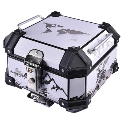LGP 18 litres aluminium top box with adventure graphics universal 2.0 ( fits all motorcycles )
