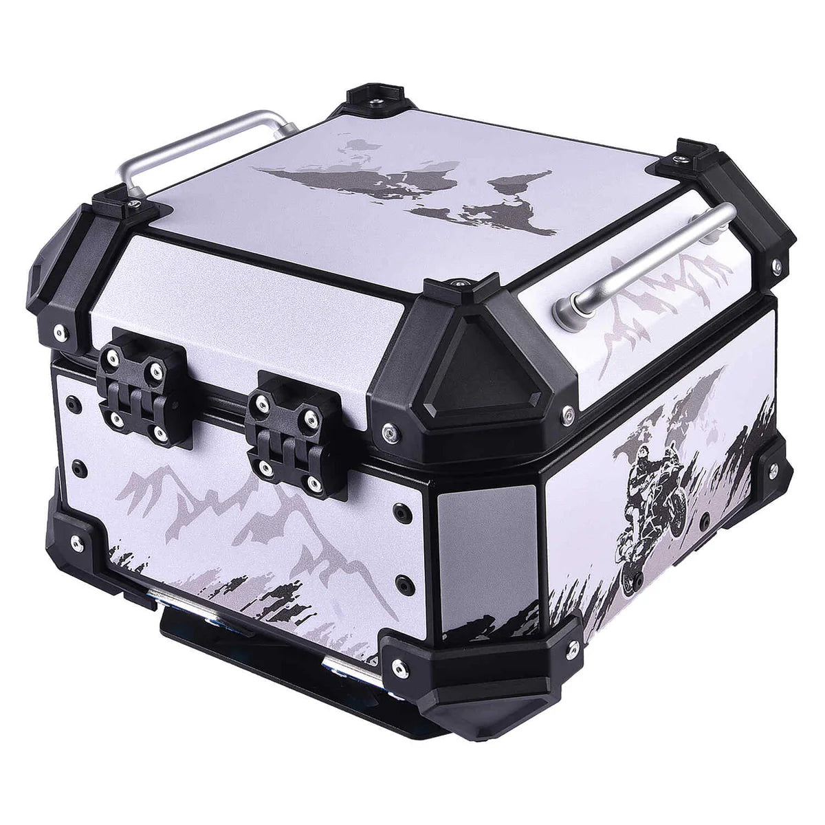 LGP 18 litres aluminium top box with adventure graphics universal 2.0 ( fits all motorcycles )