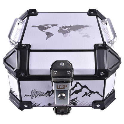 LGP 18 litres aluminium top box with adventure graphics universal 2.0 ( fits all motorcycles )