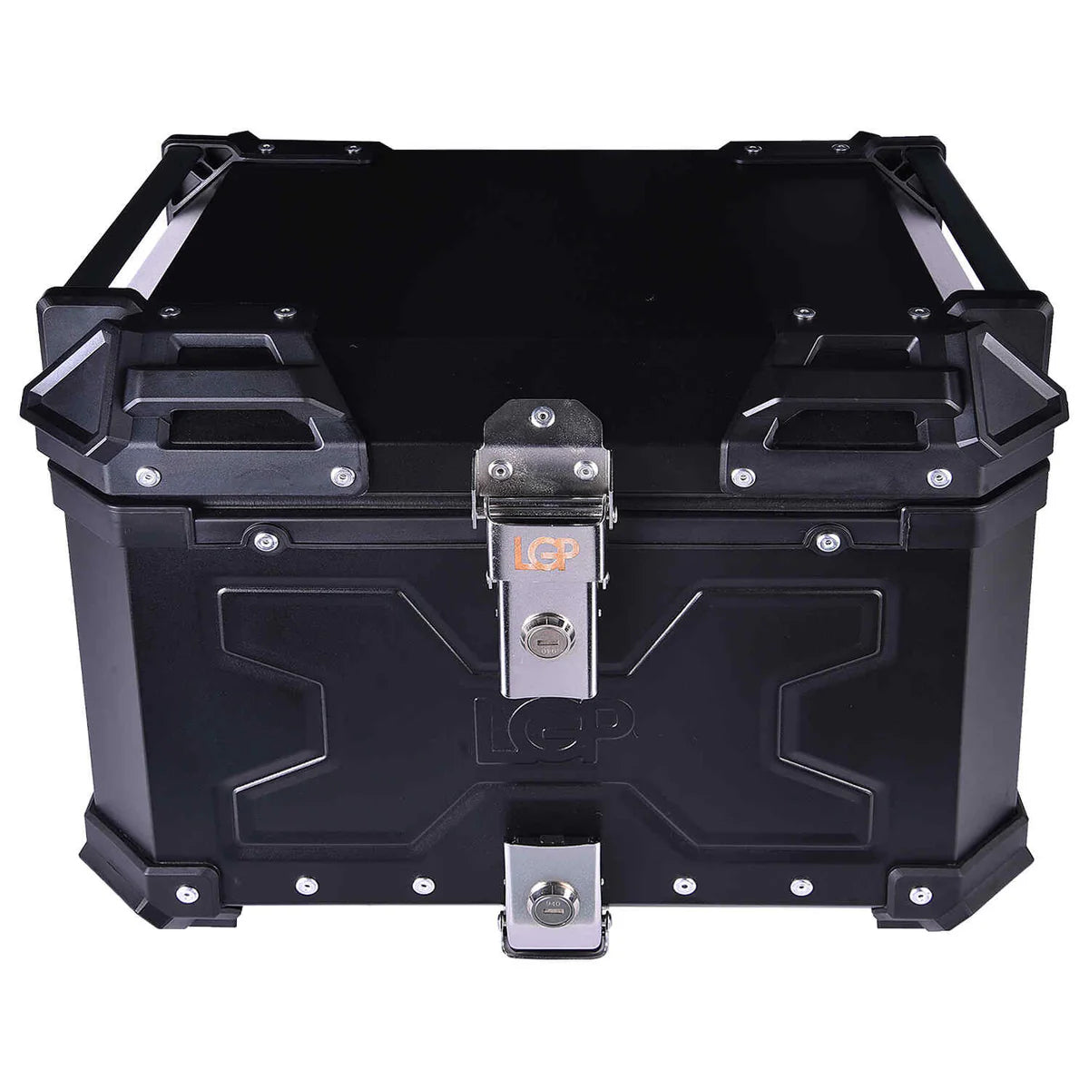 LGP Premium ( Double X V2 )Aluminium Top Box 45L - BLACK ( COMPATIBLE FOR ALL MOTORCYCLE ) - 1 YEAR WARRANTY
